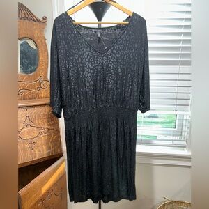 White House black market black cheetah print dress